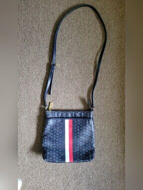 Vintage Blue Tommy Hilfiger Crossbody bag Original style